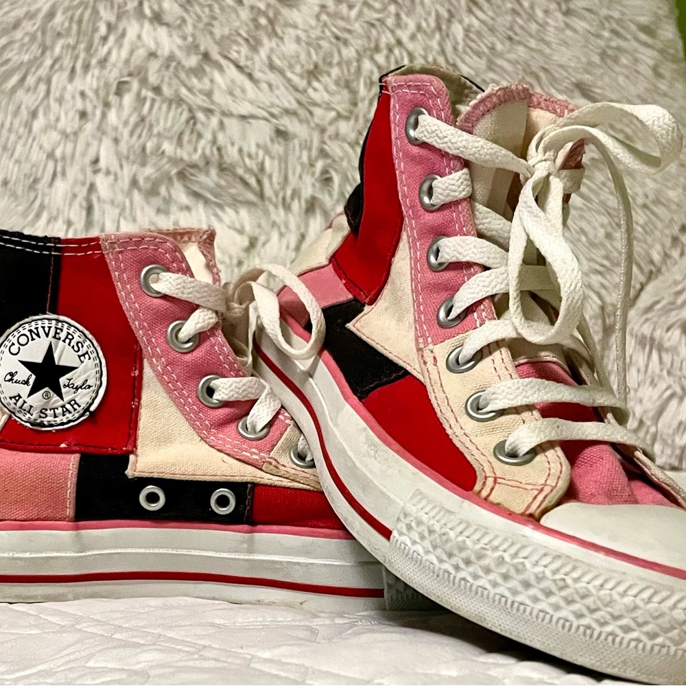 Patchwork Converse All Star Hightops Size 6